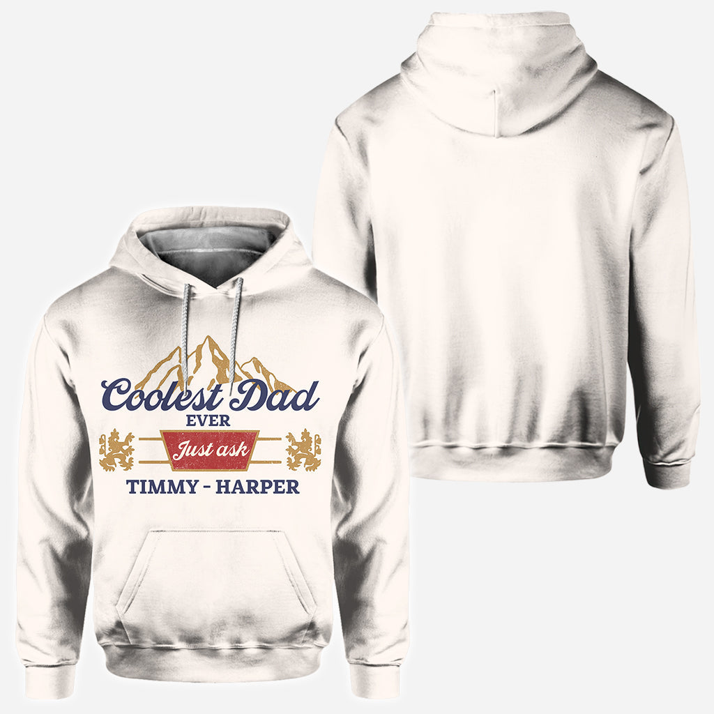 Coolest Dad Ever - Personalized Father All Over Shirt