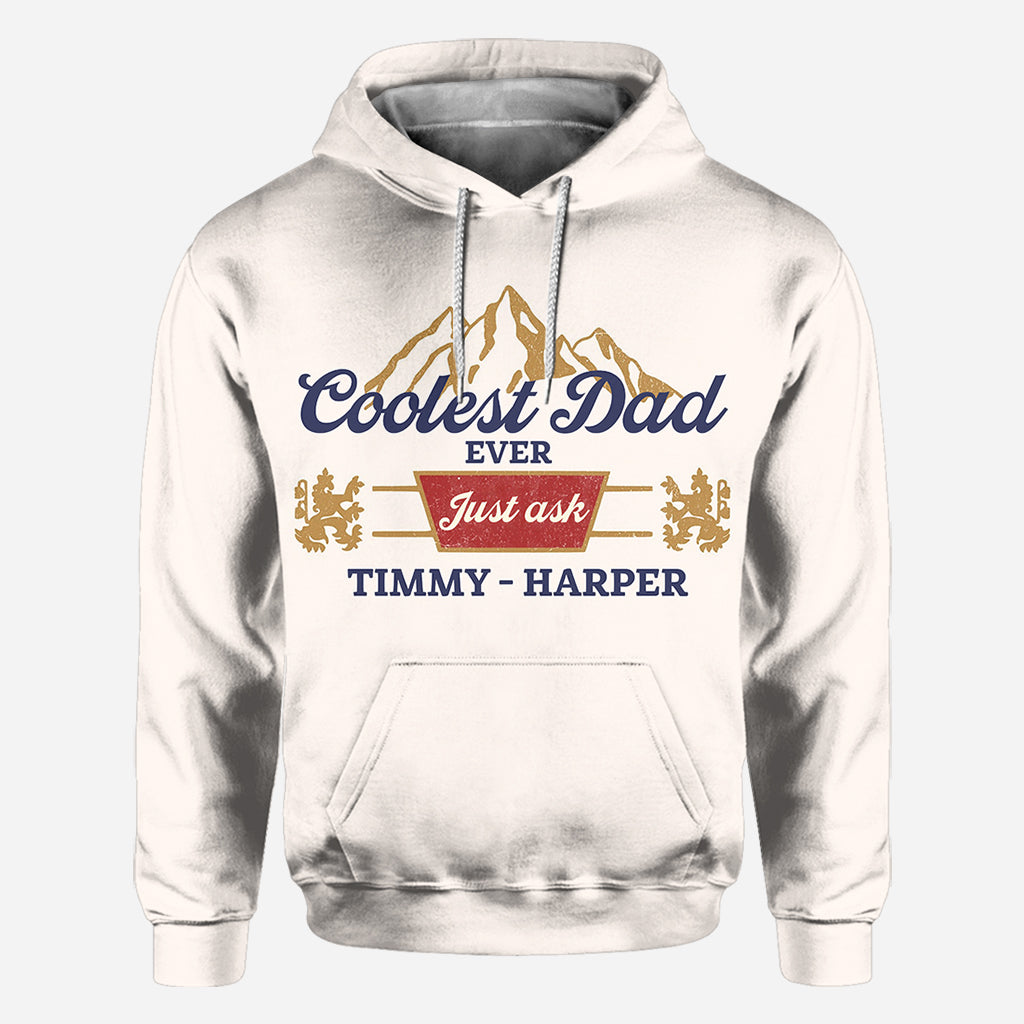 Coolest Dad Ever - Personalized Father All Over Shirt