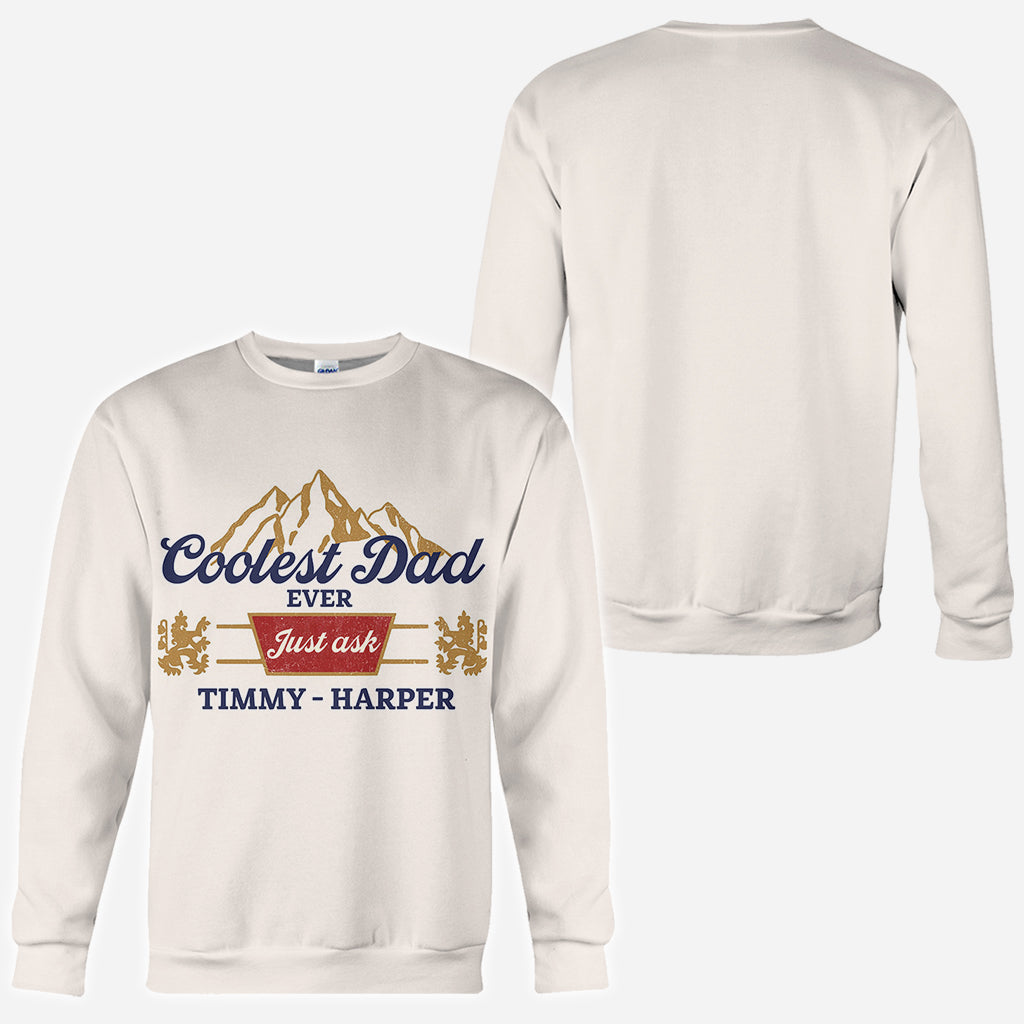 Coolest Dad Ever - Personalized Father All Over Shirt