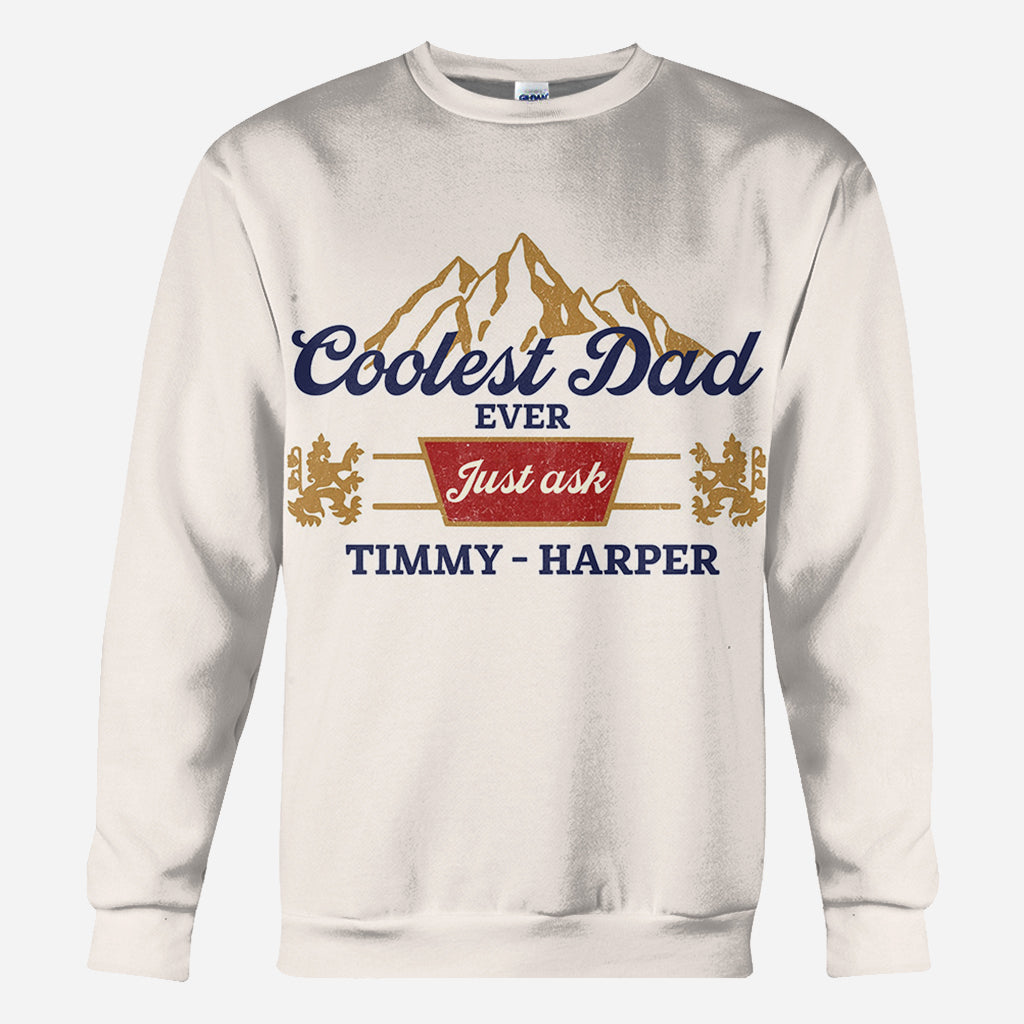 Coolest Dad Ever - Personalized Father All Over Shirt
