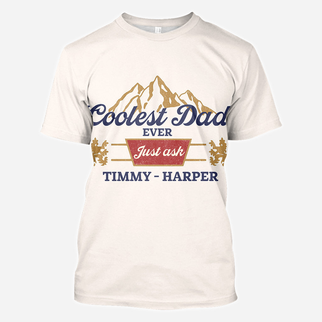 Coolest Dad Ever - Personalized Father All Over Shirt