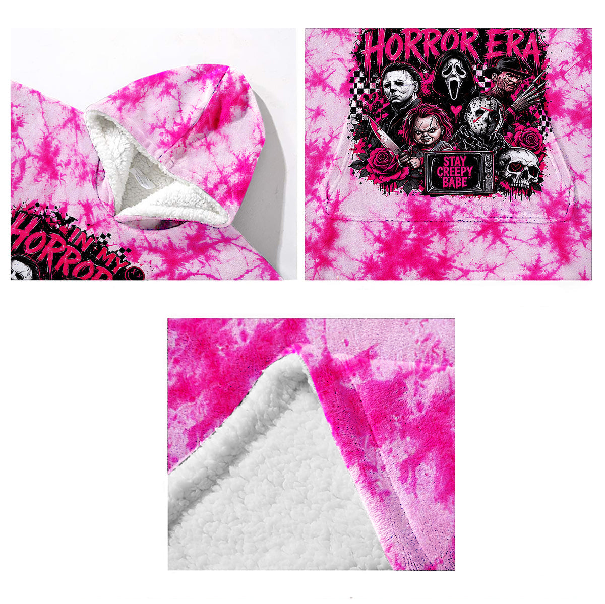 In My Horror Movie - Personalized Horror Character Blanket Hoodie