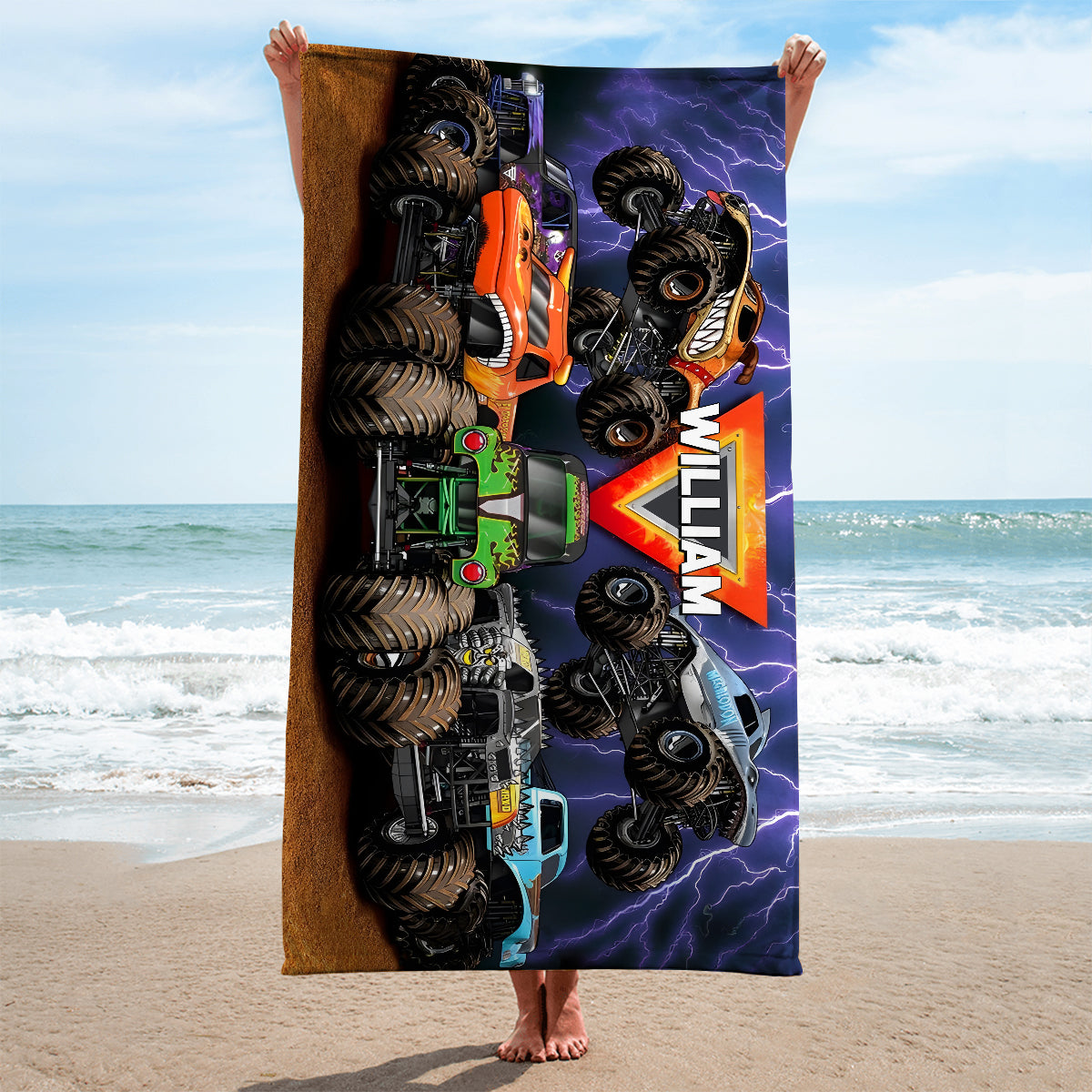 Cool Truck - Personalized Kid Quick-dry Beach Towel/ Bath Towel