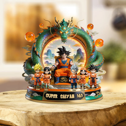 Strong Papa - Personalized Seven Balls Custom Shaped Acrylic Plaque