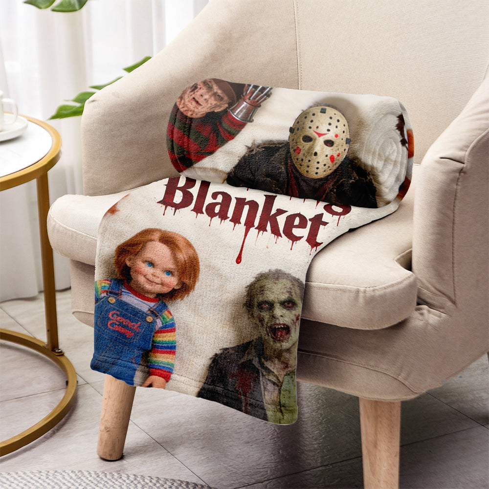 Horror Movie Watching Blanket - Personalized Horror Character Blanket