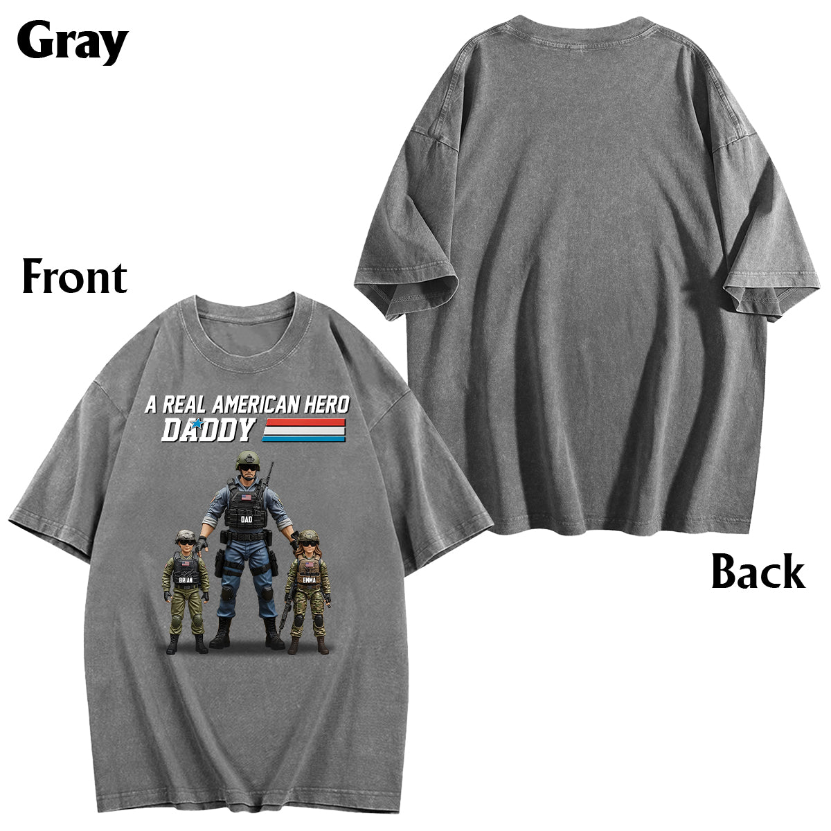 Dad You're My Hero - Personalized Father Wash T-Shirt