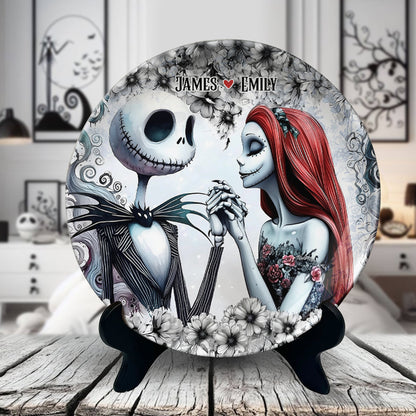 Til Death Do Us Part - Personalized Nightmare Ceramic Round Plate