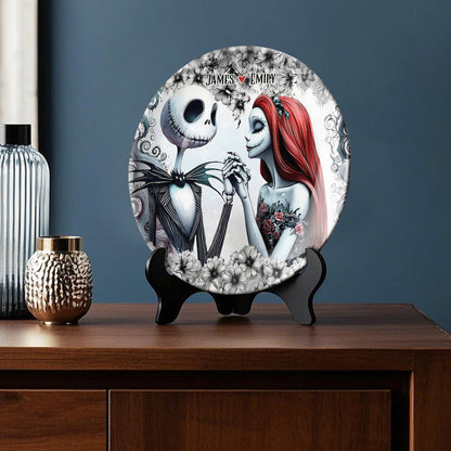 Til Death Do Us Part - Personalized Nightmare Ceramic Round Plate