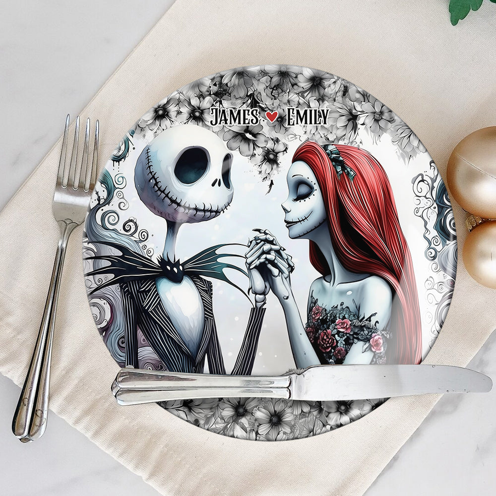 Til Death Do Us Part - Personalized Nightmare Ceramic Round Plate