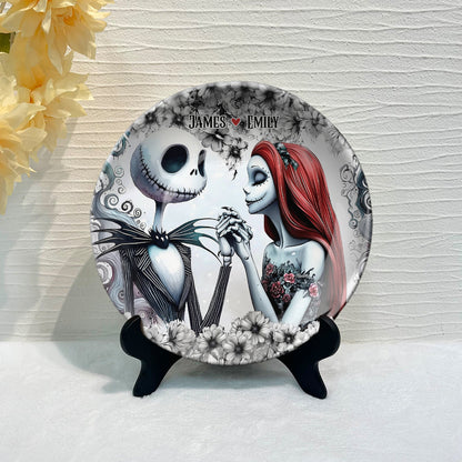 Til Death Do Us Part - Personalized Nightmare Ceramic Round Plate