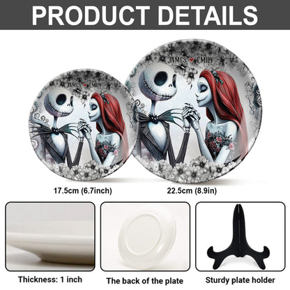 Til Death Do Us Part - Personalized Nightmare Ceramic Round Plate