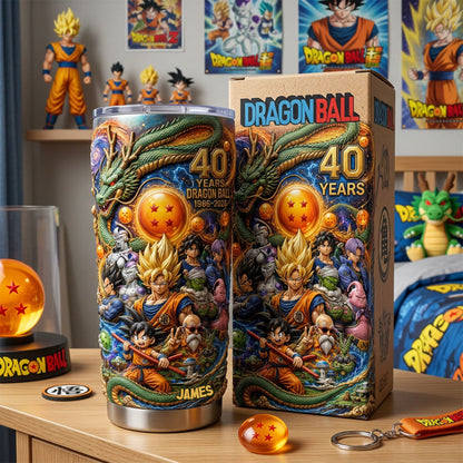 The Strongest 40th Anniversary - Personalized Seven Balls Tumbler With Gift Box