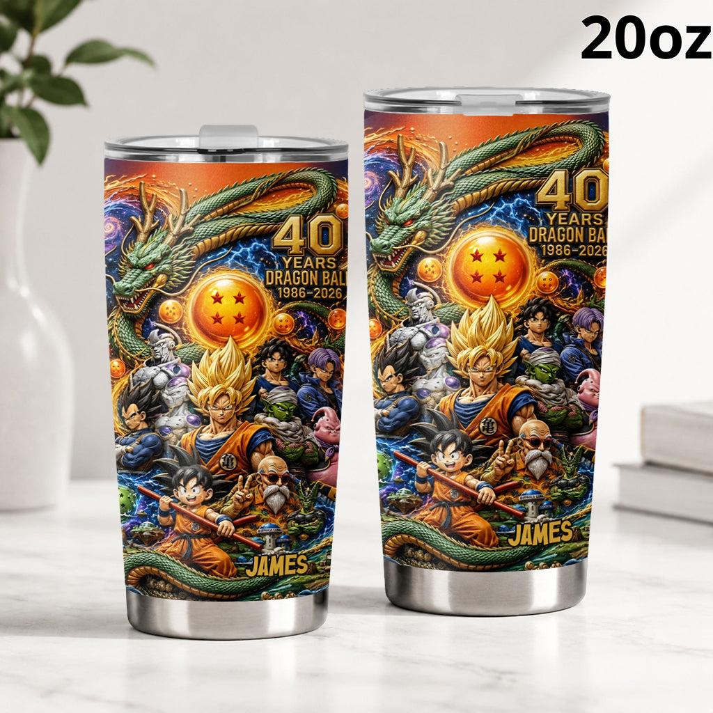 The Strongest 40th Anniversary - Personalized Seven Balls Tumbler With Gift Box