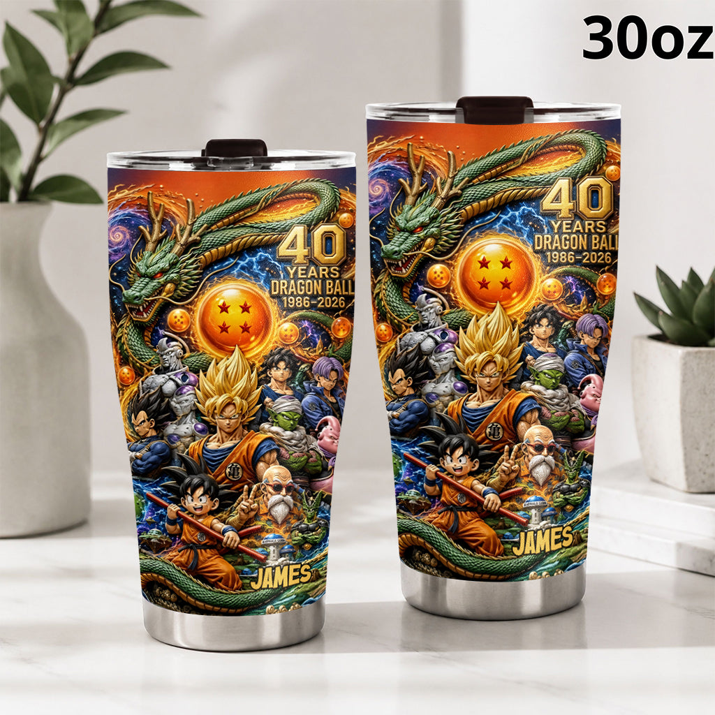 The Strongest 40th Anniversary - Personalized Seven Balls Tumbler With Gift Box