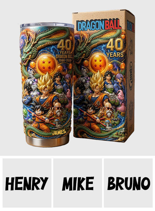 The Strongest 40th Anniversary - Personalized Seven Balls Tumbler With Gift Box