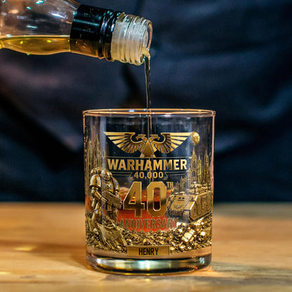 The Grimdark Millennium – 40th Anniversary - Personalized Endless War Whiskey Decanter Set