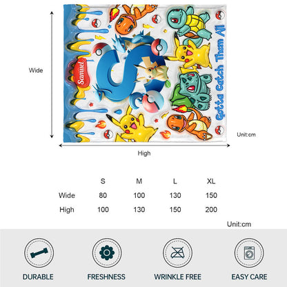 Gotta Catch Them All - Personalized Monster Trainer Blanket