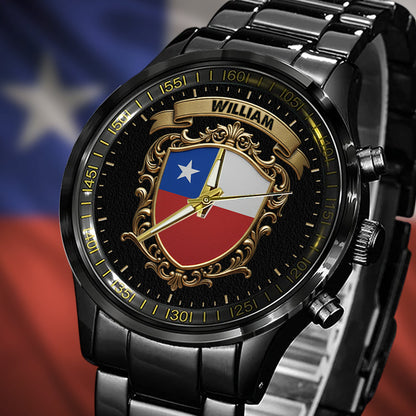 Flag of Chile - Personalized Expats Hand Watch