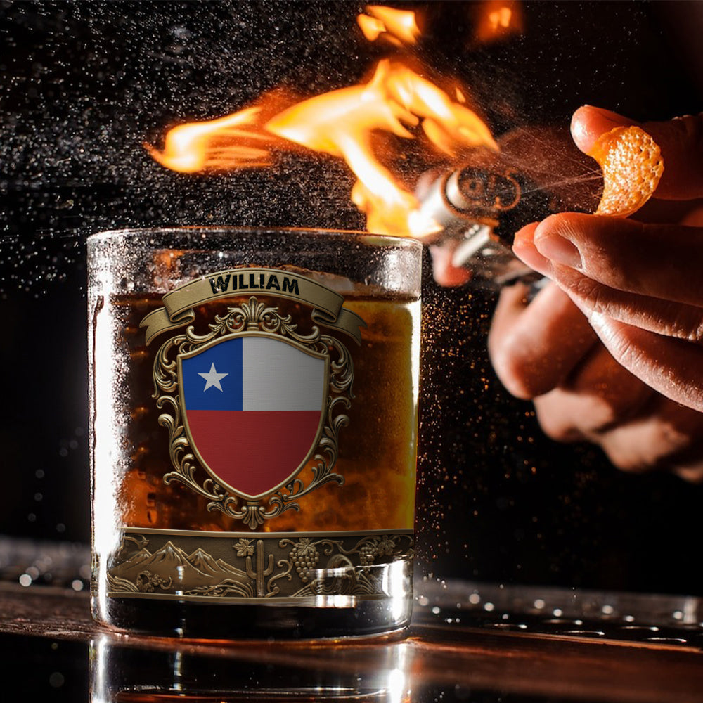 Flag of Chile - Personalized Expats Whiskey Glass