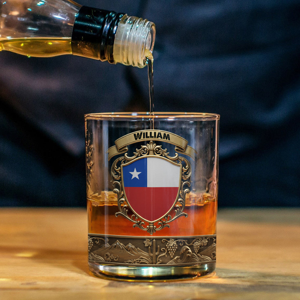 Flag of Chile - Personalized Expats Whiskey Glass