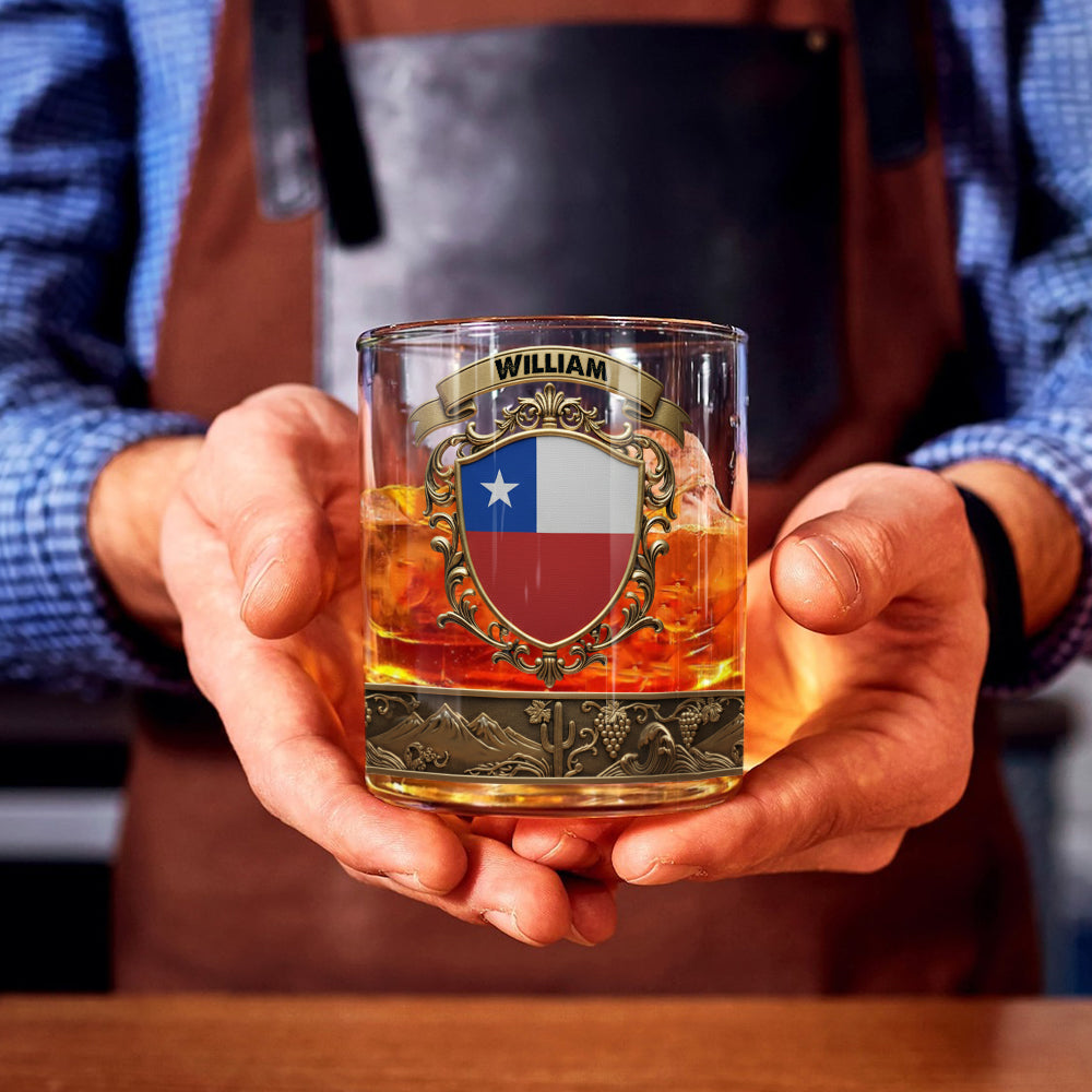 Flag of Chile - Personalized Expats Whiskey Glass