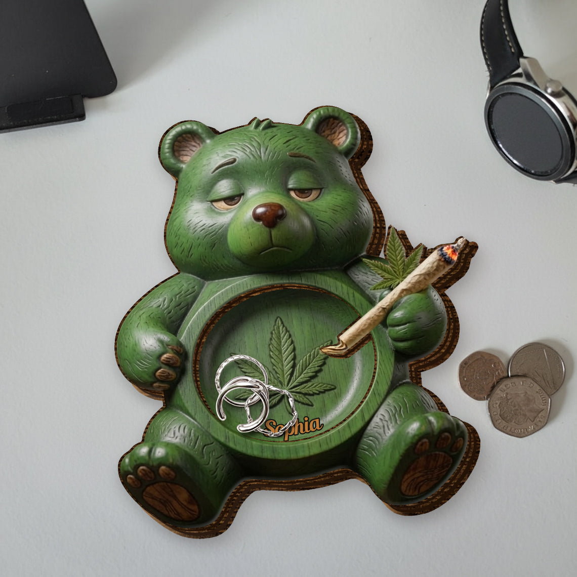 Get High - Personalized Weed Wood Tray