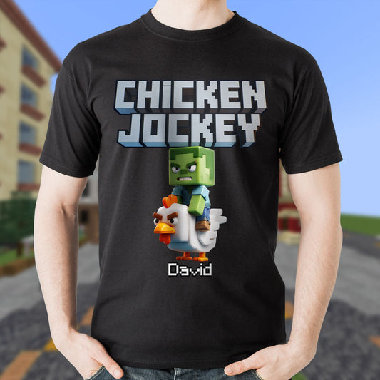 Chicken Jockey! - Personalized Block World T-shirt And Hoodie