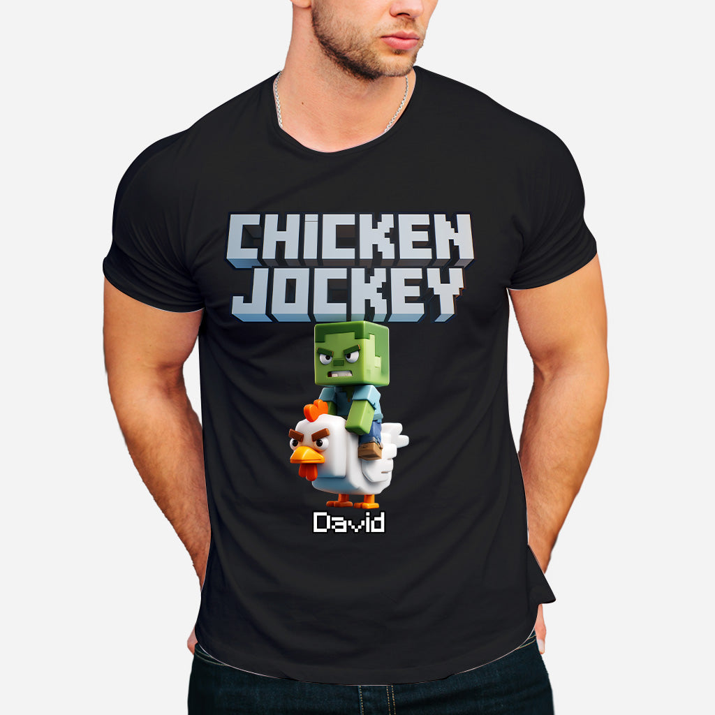 Chicken Jockey! - Personalized Block World T-shirt And Hoodie