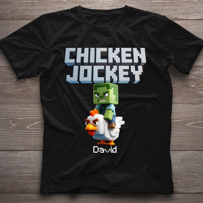 Chicken Jockey! - Personalized Block World T-shirt And Hoodie