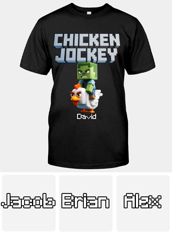 Chicken Jockey! - Personalized Block World T-shirt And Hoodie