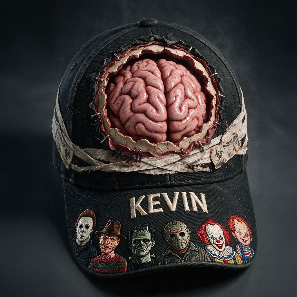 Funny Brain Hat - Personalized Horror Character Classic Cap