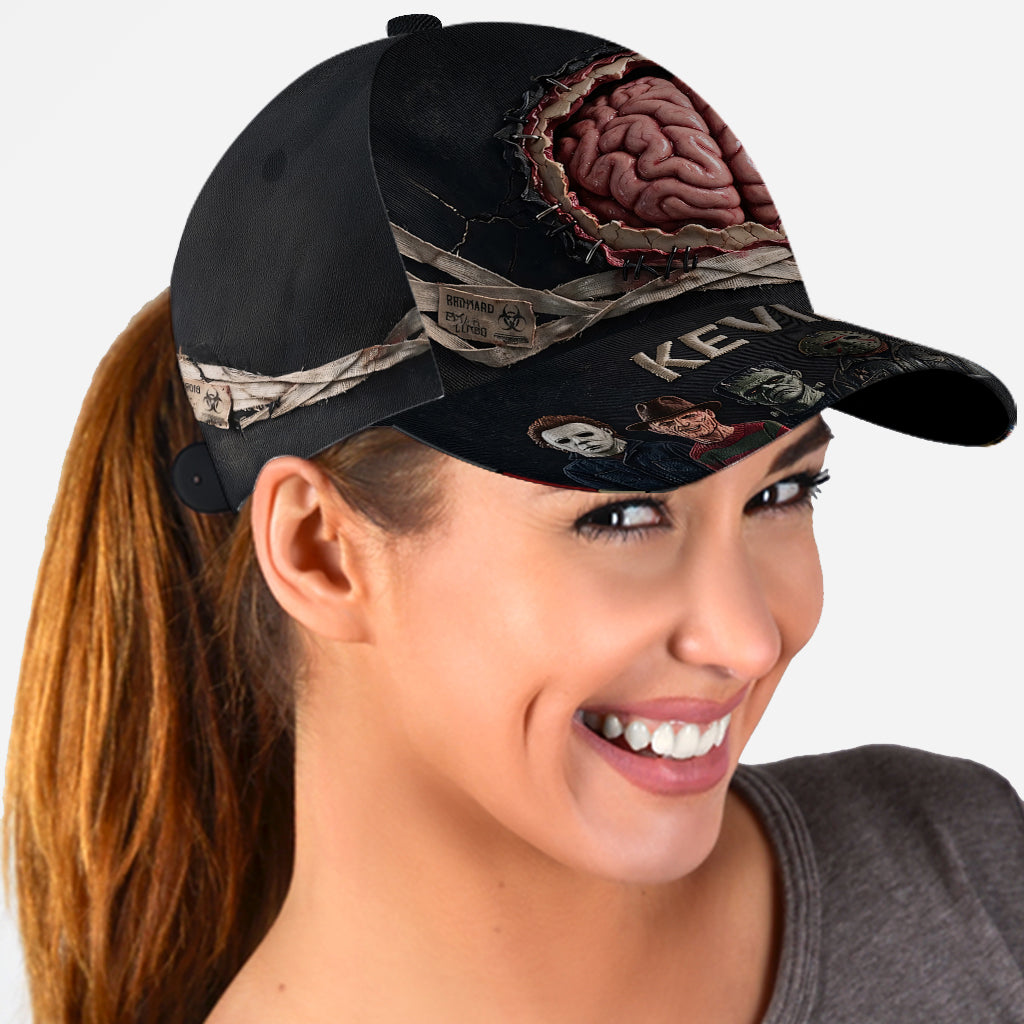 Funny Brain Hat - Personalized Horror Character Classic Cap