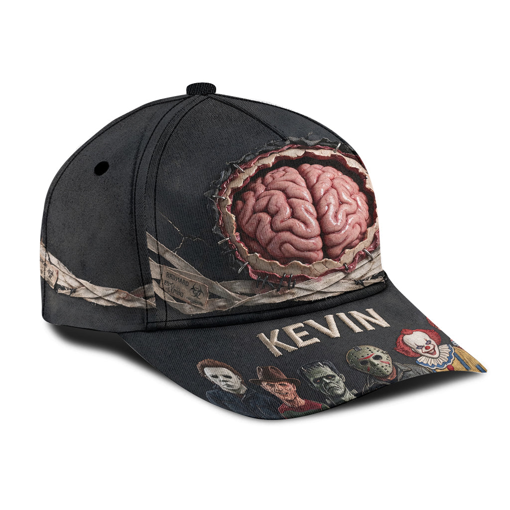 Funny Brain Hat - Personalized Horror Character Classic Cap