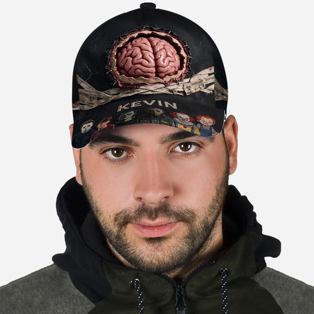 Funny Brain Hat - Personalized Horror Character Classic Cap