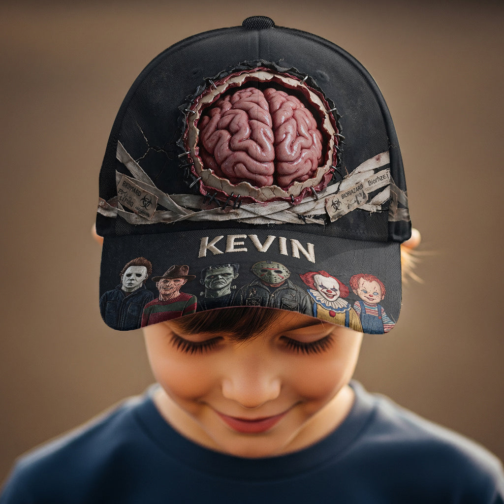 Funny Brain Hat - Personalized Horror Character Classic Cap