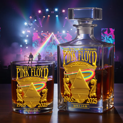 Pink Fl Rock Band - Personalized The Prism Whiskey Decanter Set