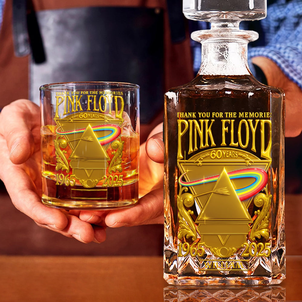 Pink Fl Rock Band - Personalized The Prism Whiskey Decanter Set