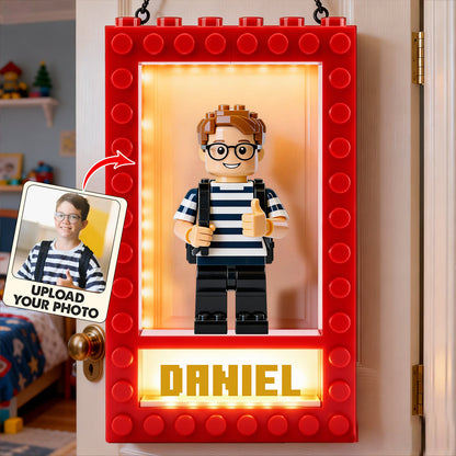 Brick Doorsign - Personalized Kid LED Light Acrylic Sign