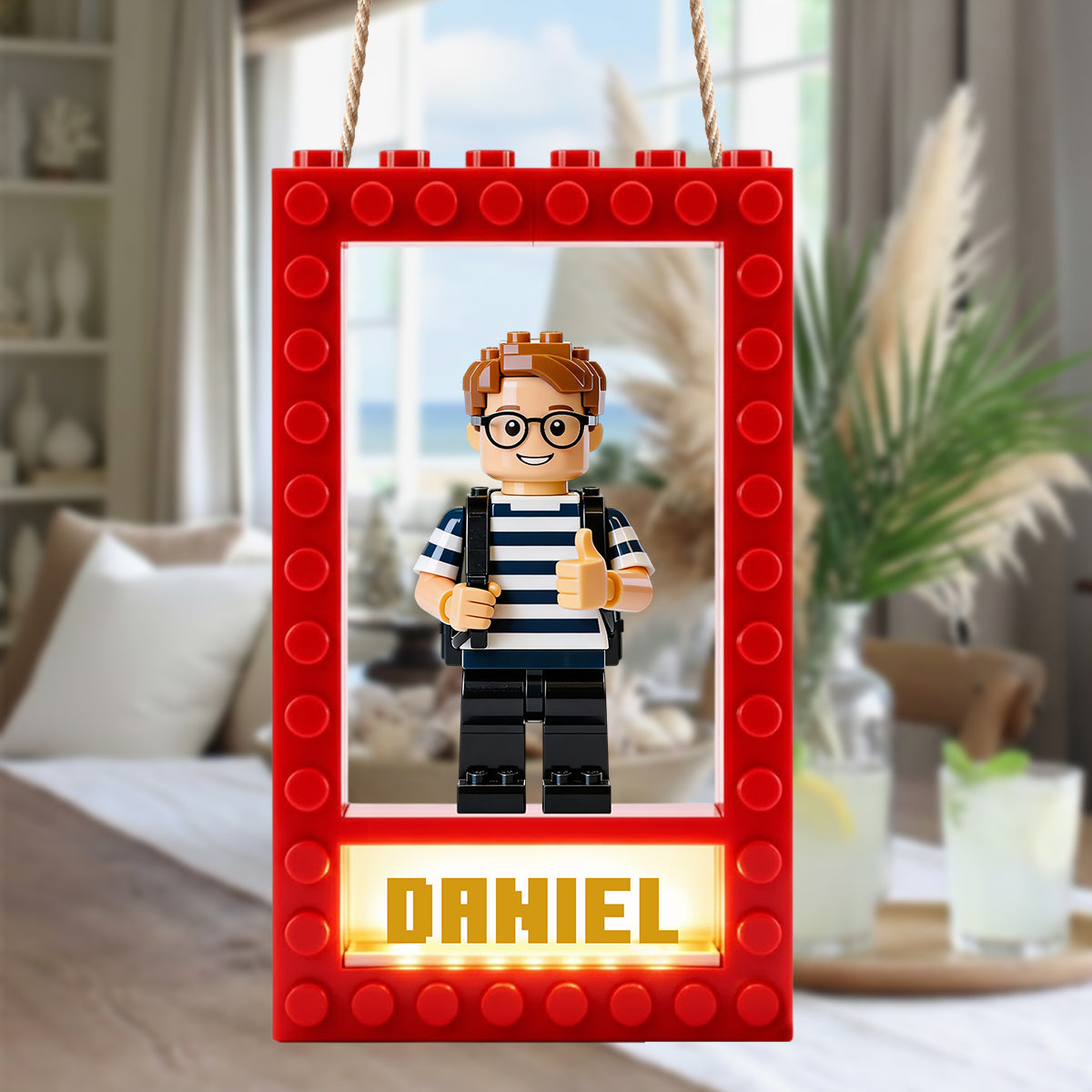 Brick Doorsign - Personalized Kid LED Light Acrylic Sign