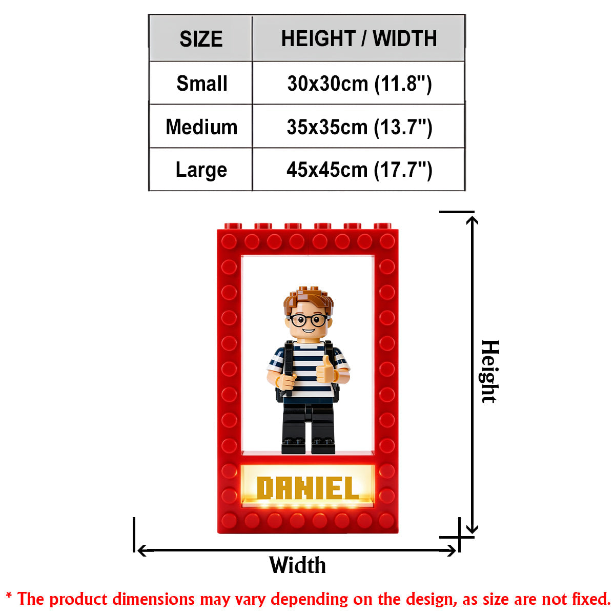 Brick Doorsign - Personalized Kid LED Light Acrylic Sign