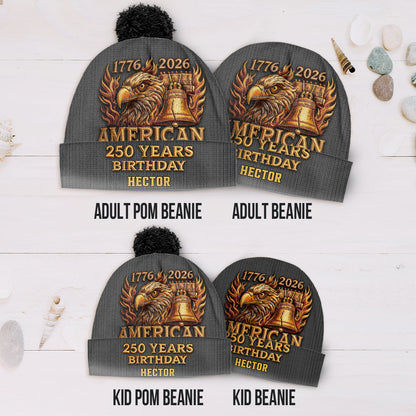 U.S. 250th Anniversary - Personalized Patriot Beanie Hat