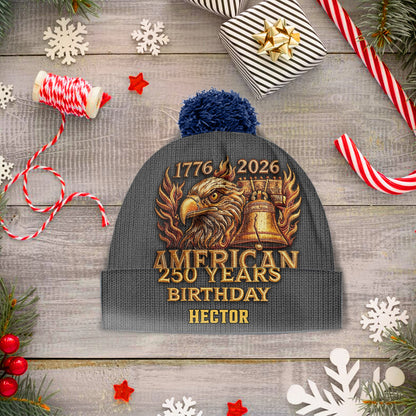 U.S. 250th Anniversary - Personalized Patriot Beanie Hat