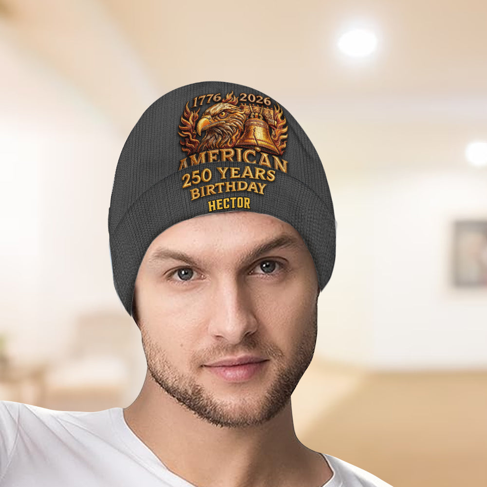 U.S. 250th Anniversary - Personalized Patriot Beanie Hat