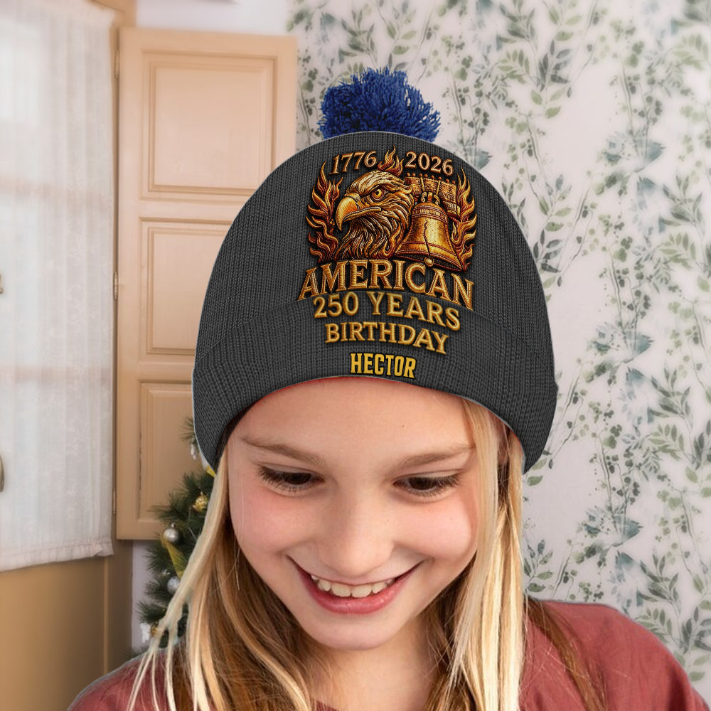 U.S. 250th Anniversary - Personalized Patriot Beanie Hat