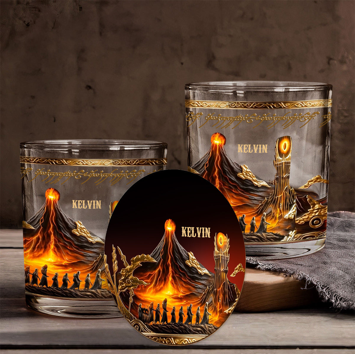 The One Glass to Rule Them All - Personalized The Dark Lord Whiskey Glass