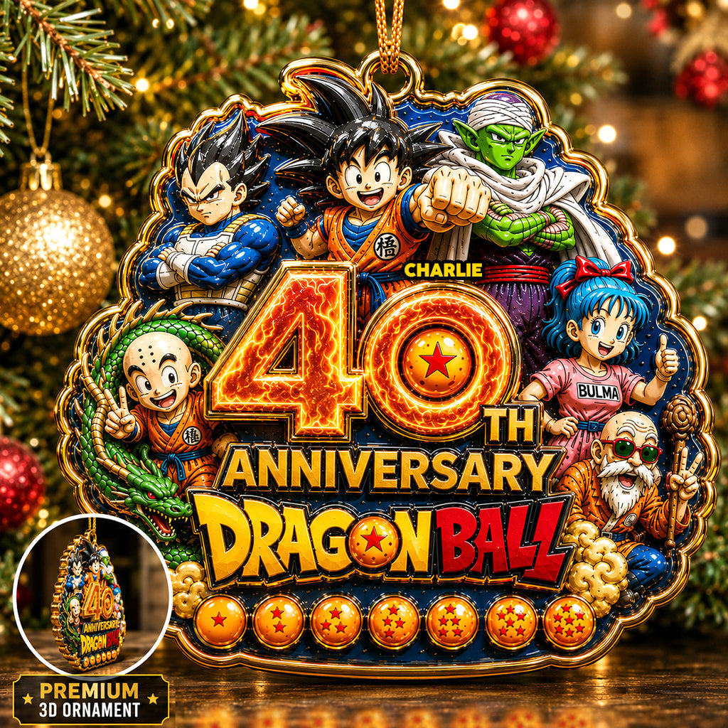 Dragon Ball 40th Anniversary - Personalized Seven Balls Premium 3D Ornament