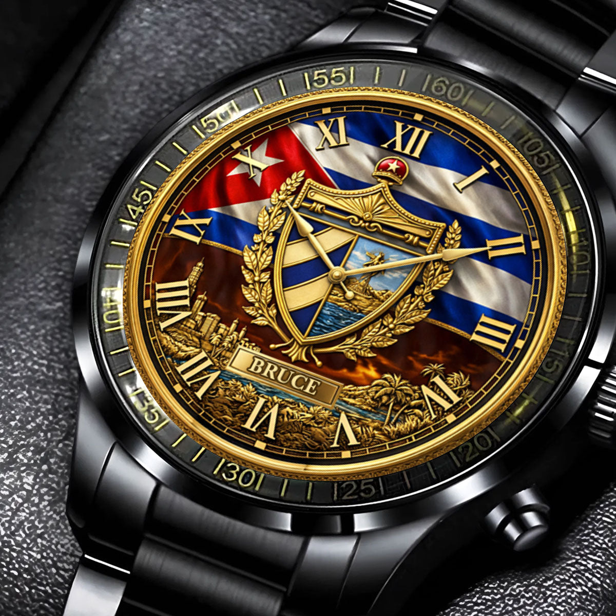 Proud Cuba - Personalized Expats Hand Watch