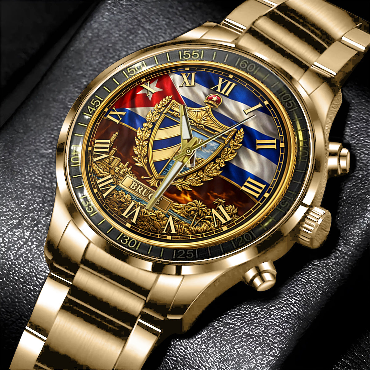 Proud Cuba - Personalized Expats Hand Watch