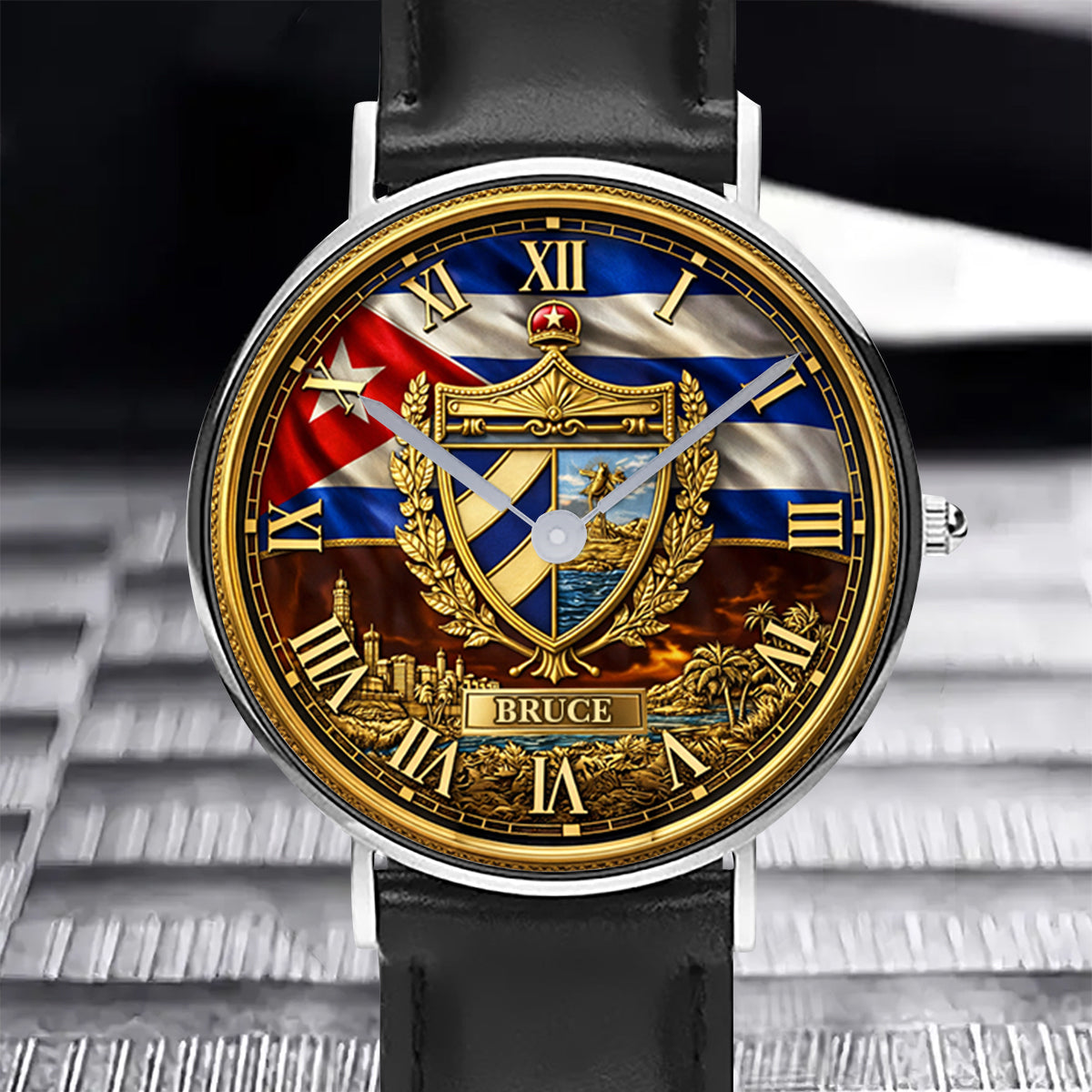 Proud Cuba - Personalized Expats Hand Watch