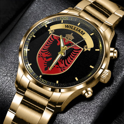 Proud Albania - Personalized Expats Hand Watch